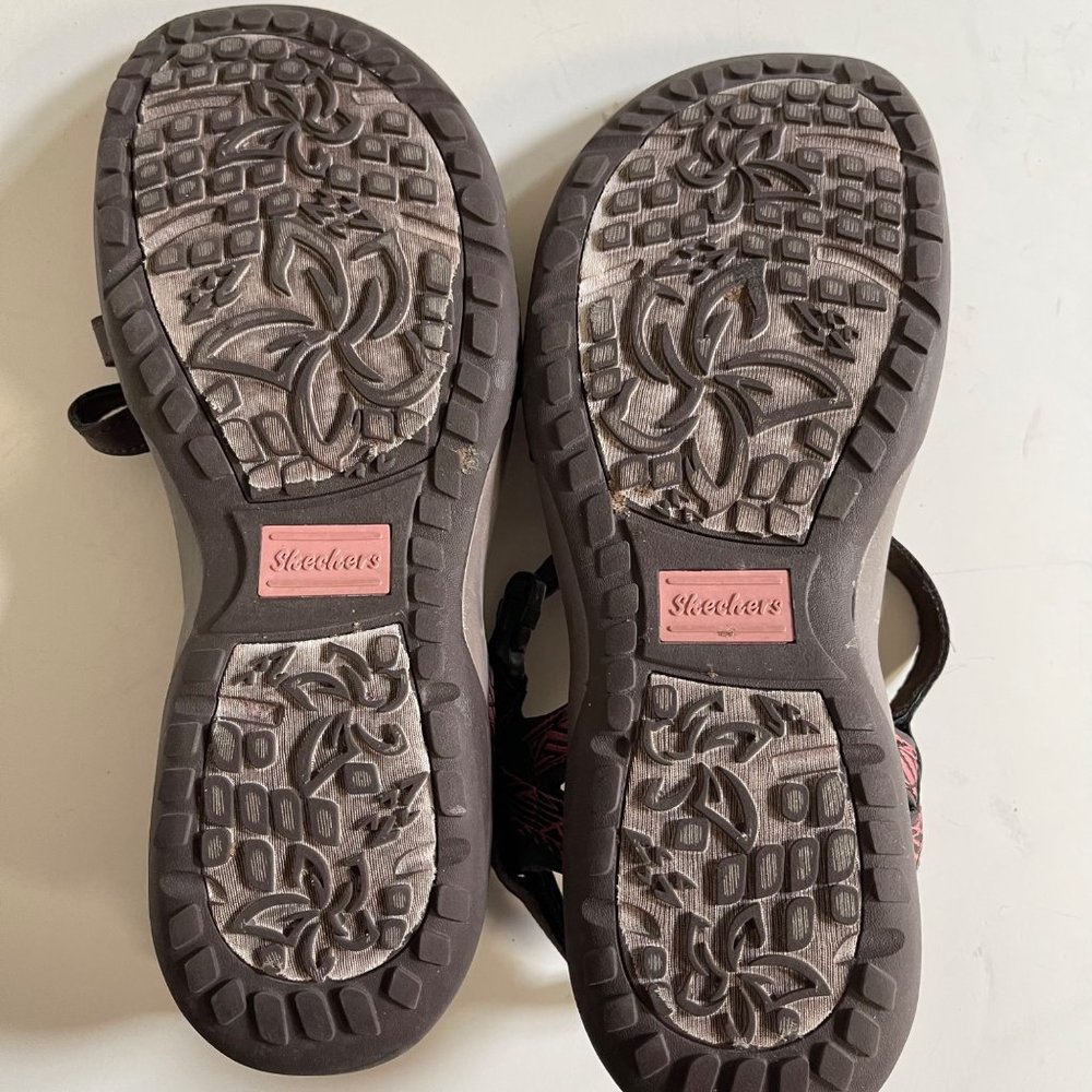 Skechers Reggae Slim Vacay women's approximate sz 10 brown/pink strappy sandals - Picture 7 of 9